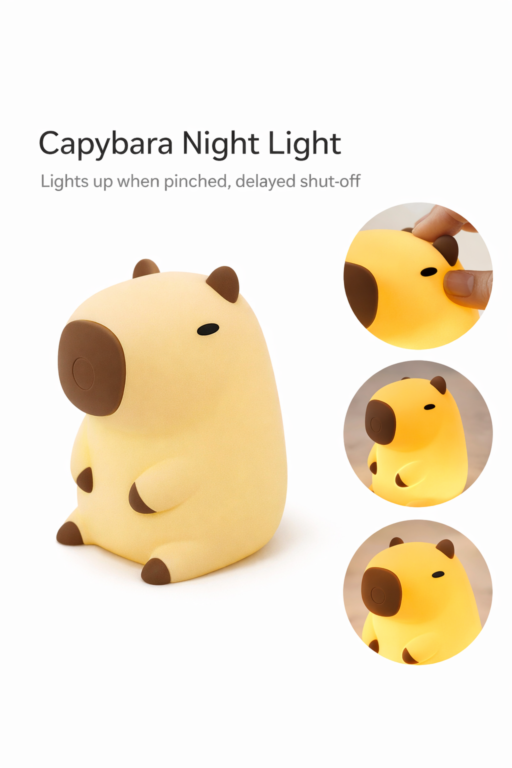 Cute Capybara LED Night Light