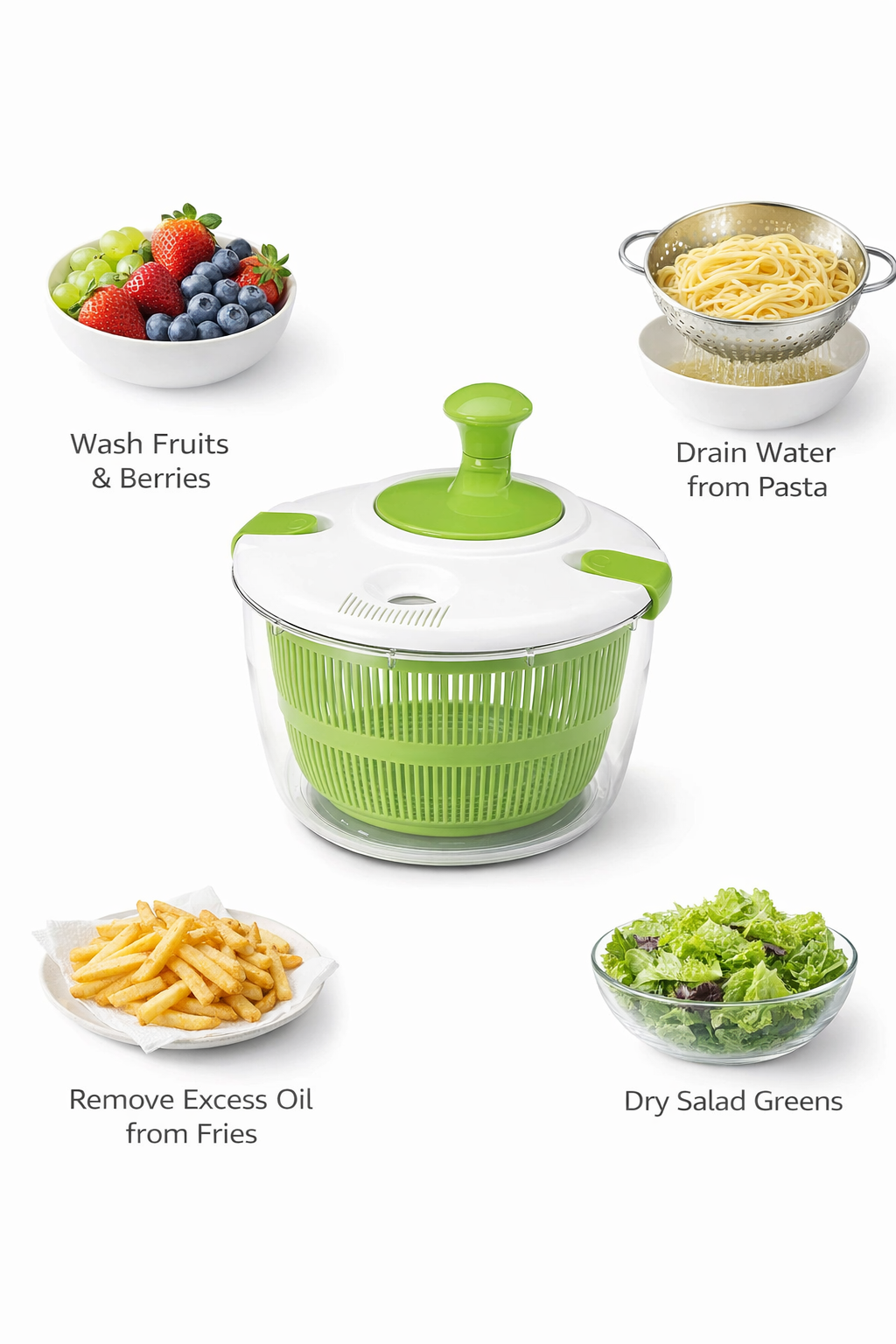 Multifunction Manual Salad Spinner