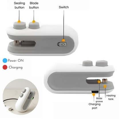 Mini Portable 2-in-1 Heat Sealer.